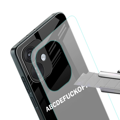 ABCDEFUCKOFF Black stylish phone case for oneplus nord ce 3 | glossy glass and slim fit