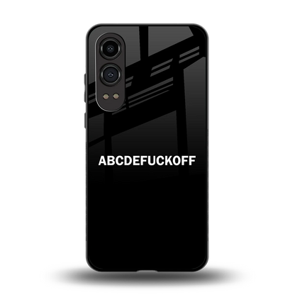 ABCDEFUCKOFF Black back phone cover | glass case for oneplus nord ce 4 lite