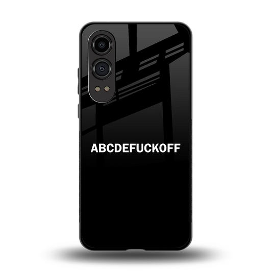 ABCDEFUCKOFF Black back phone cover | glass case for oneplus nord ce 4 lite