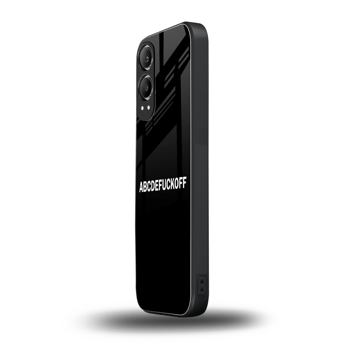 ABCDEFUCKOFF Black oneplus nord ce 4 lite mobile cover | shockproof glass phone case