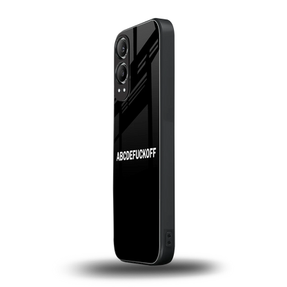 ABCDEFUCKOFF Black oneplus nord ce 4 lite mobile cover | shockproof glass phone case