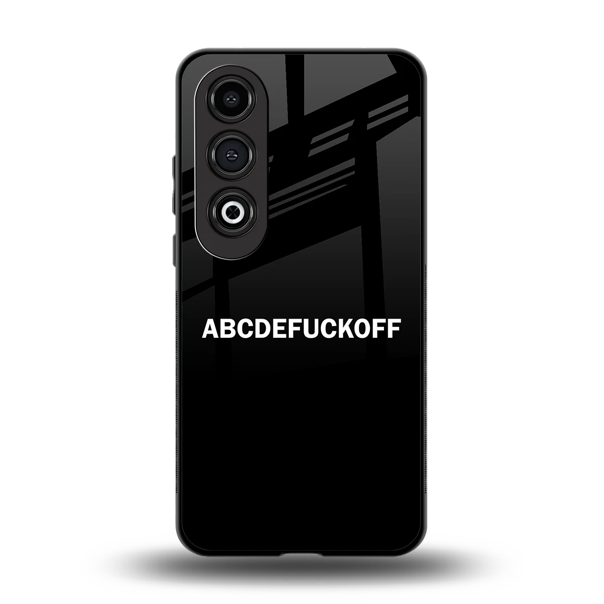 ABCDEFUCKOFF Black back phone cover | glass case for oneplus nord ce 4
