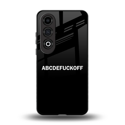ABCDEFUCKOFF Black back phone cover | glass case for oneplus nord ce 4