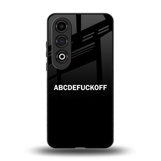 ABCDEFUCKOFF Black back phone cover | glass case for oneplus nord ce 4
