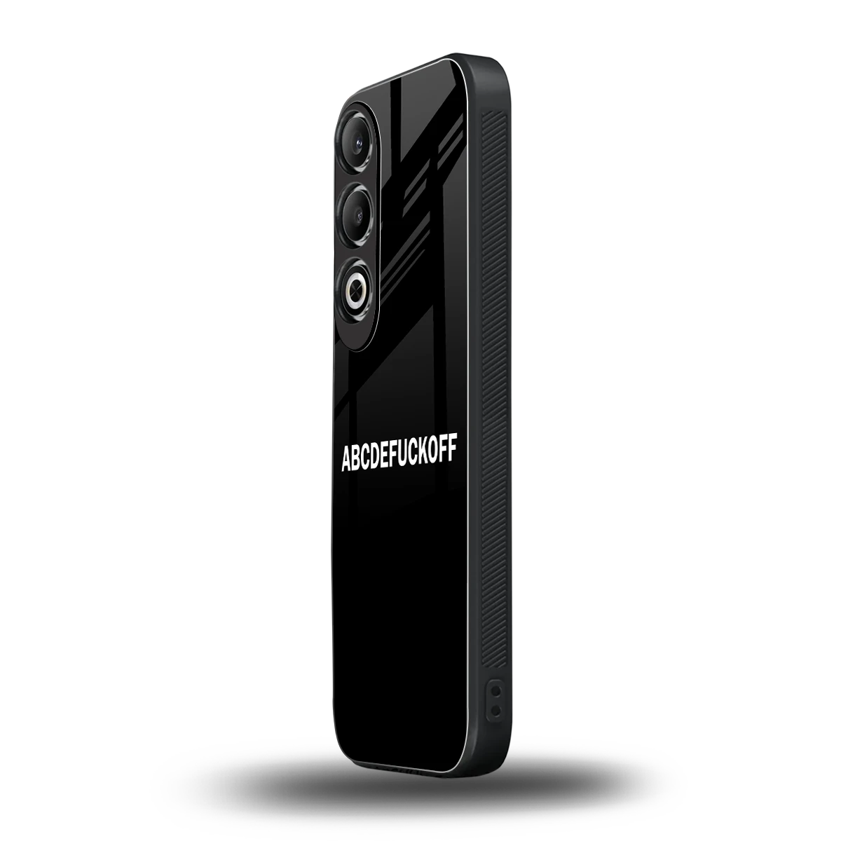 ABCDEFUCKOFF Black oneplus nord ce 4 mobile cover | shockproof glass phone case
