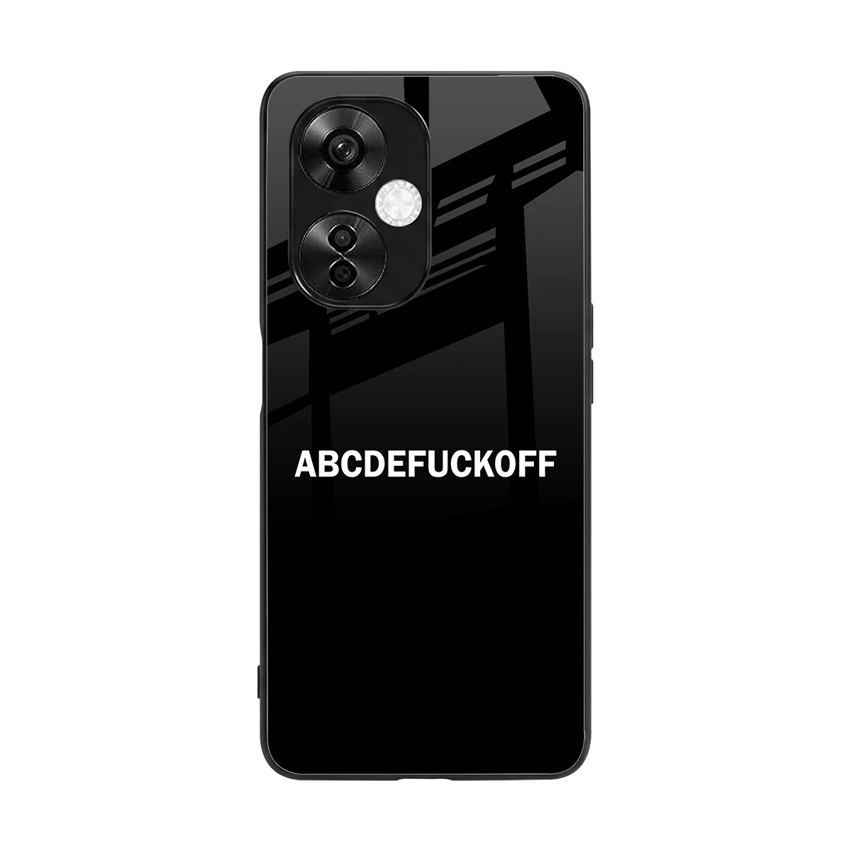 ABCDEFUCKOFF Black back phone cover | glass case for oneplus nord ce 3 lite