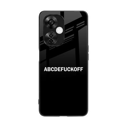 ABCDEFUCKOFF Black back phone cover | glass case for oneplus nord ce 3 lite