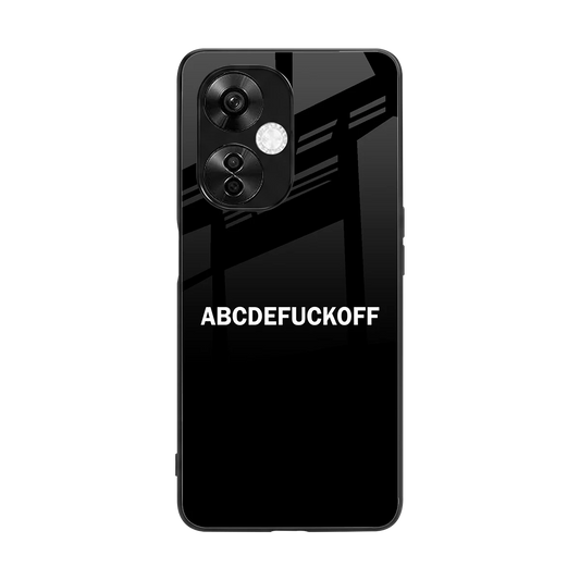 ABCDEFUCKOFF Black back phone cover | glass case for oneplus nord ce 3 lite