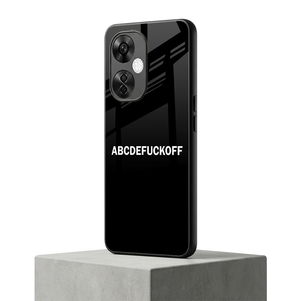 ABCDEFUCKOFF Black oneplus nord ce 3 lite mobile cover | shockproof glass phone case