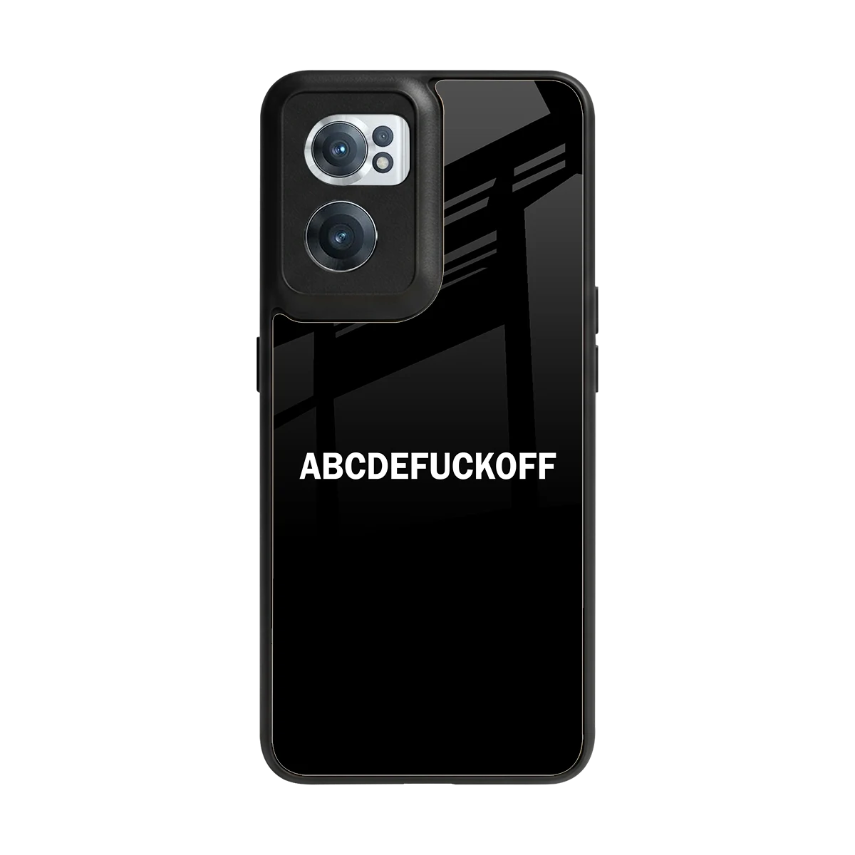 ABCDEFUCKOFF Black back phone cover | glass case for oneplus nord ce 2