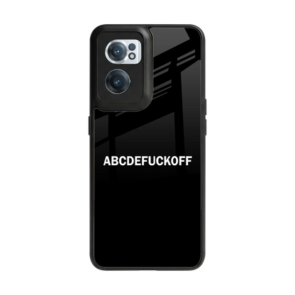 ABCDEFUCKOFF Black back phone cover | glass case for oneplus nord ce 2