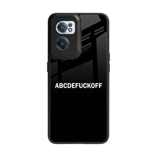 ABCDEFUCKOFF Black back phone cover | glass case for oneplus nord ce 2