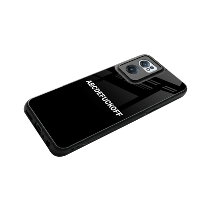 ABCDEFUCKOFF Black stylish phone case for oneplus nord ce 2 | glossy glass and slim fit