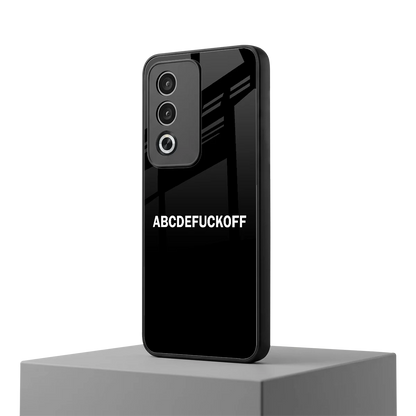 ABCDEFUCKOFF Black oppo a3 pro mobile cover | shockproof glass phone case