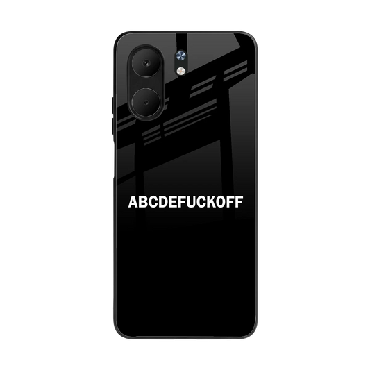 ABCDEFUCKOFF Black back phone cover | glass case for oppo a5x 5g