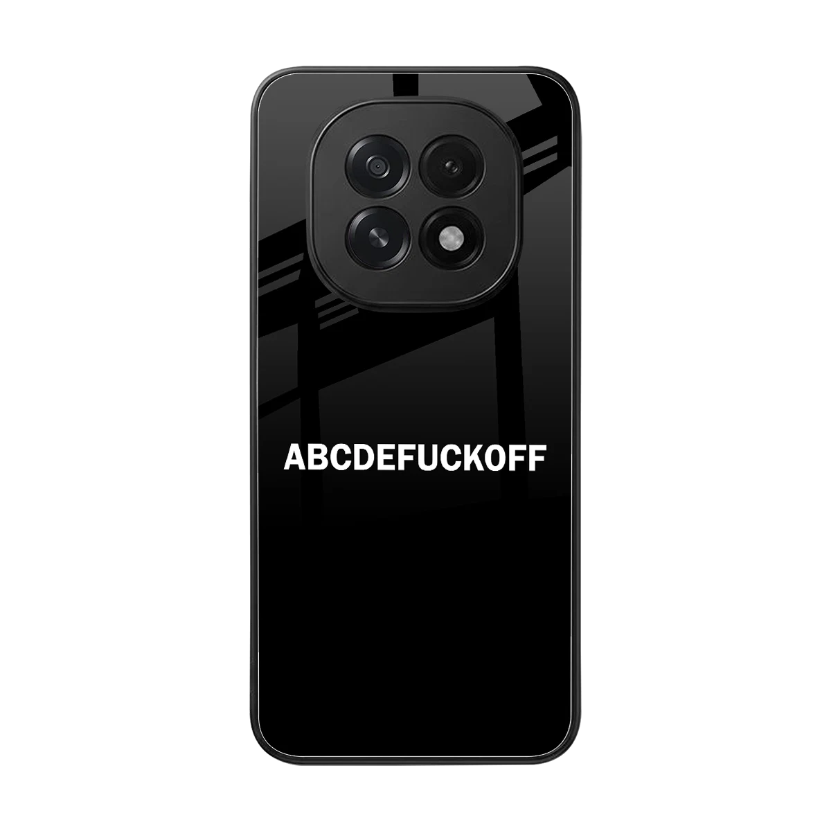 ABCDEFUCKOFF Black back phone cover | glass case for oppo f29 5g