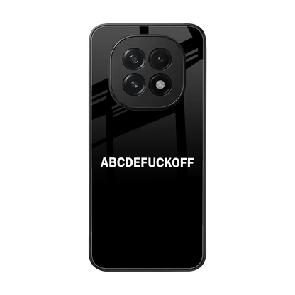 ABCDEFUCKOFF Black back phone cover | glass case for oppo f29 5g