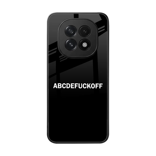 ABCDEFUCKOFF Black back phone cover | glass case for oppo f29 5g