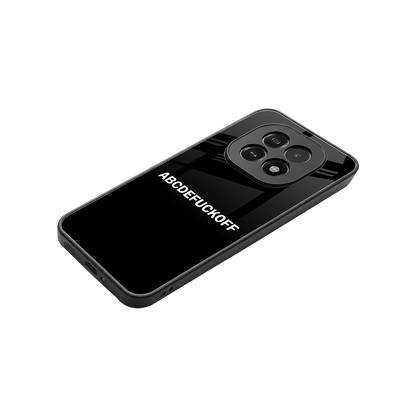 ABCDEFUCKOFF Black stylish phone case for oppo f29 5g | glossy glass and slim fit