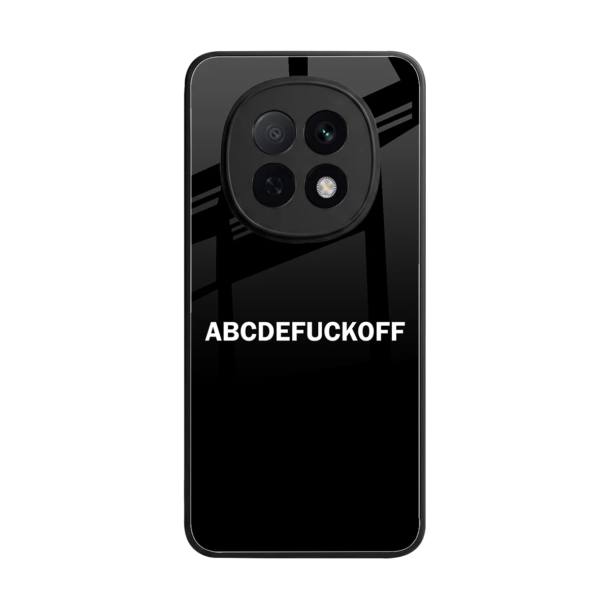 ABCDEFUCKOFF Black back phone cover | glass case for oppo f29 pro 5g