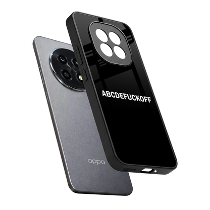 ABCDEFUCKOFF Black sleek oppo f29 pro 5g cover with tempered glass back and TPU edges