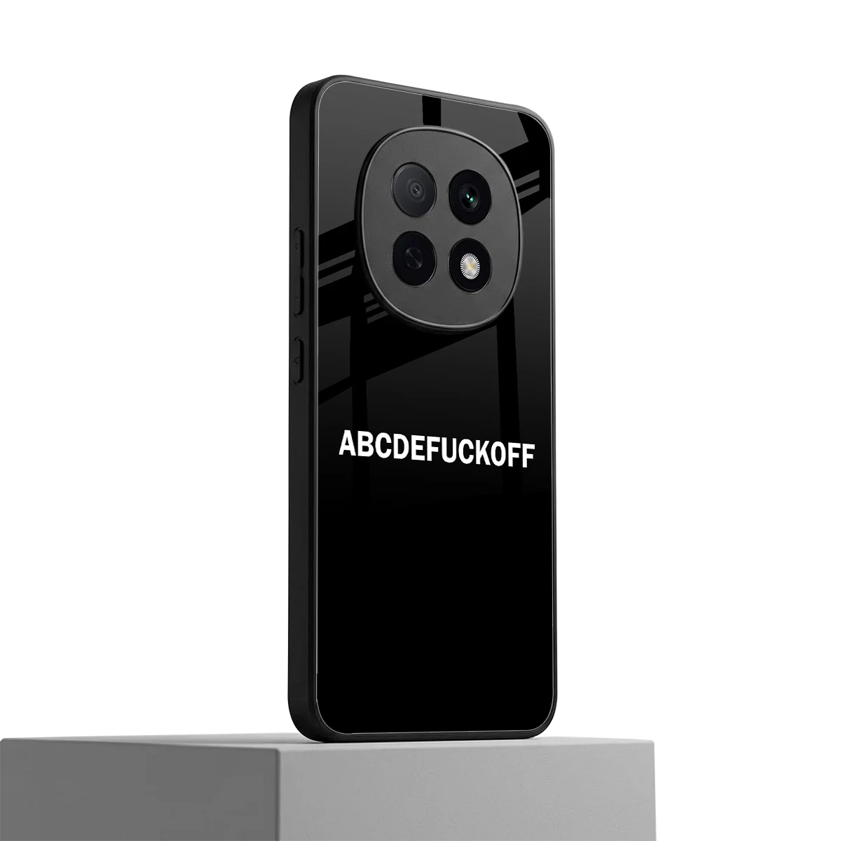 ABCDEFUCKOFF Black oppo f29 pro 5g mobile cover | shockproof glass phone case