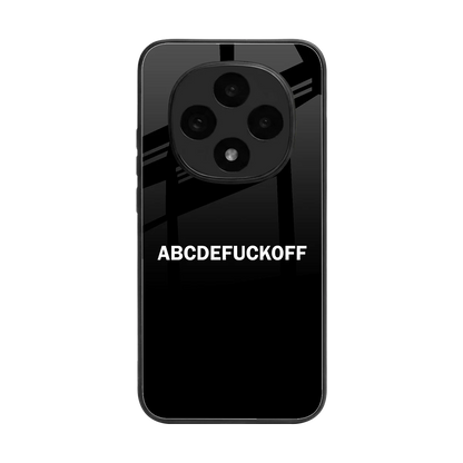 ABCDEFUCKOFF Black back phone cover | glass case for oppo f31 pro 5g