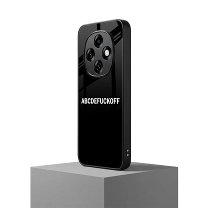 ABCDEFUCKOFF Black oppo f31 pro 5g mobile cover | shockproof glass phone case