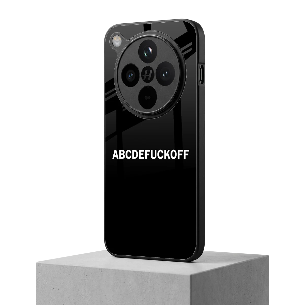 ABCDEFUCKOFF Black oppo find x8 mobile cover | shockproof glass phone case