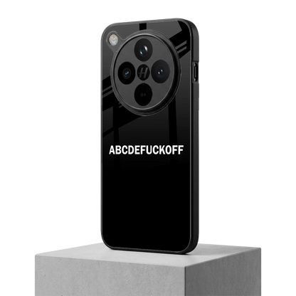ABCDEFUCKOFF Black oppo find x8 mobile cover | shockproof glass phone case