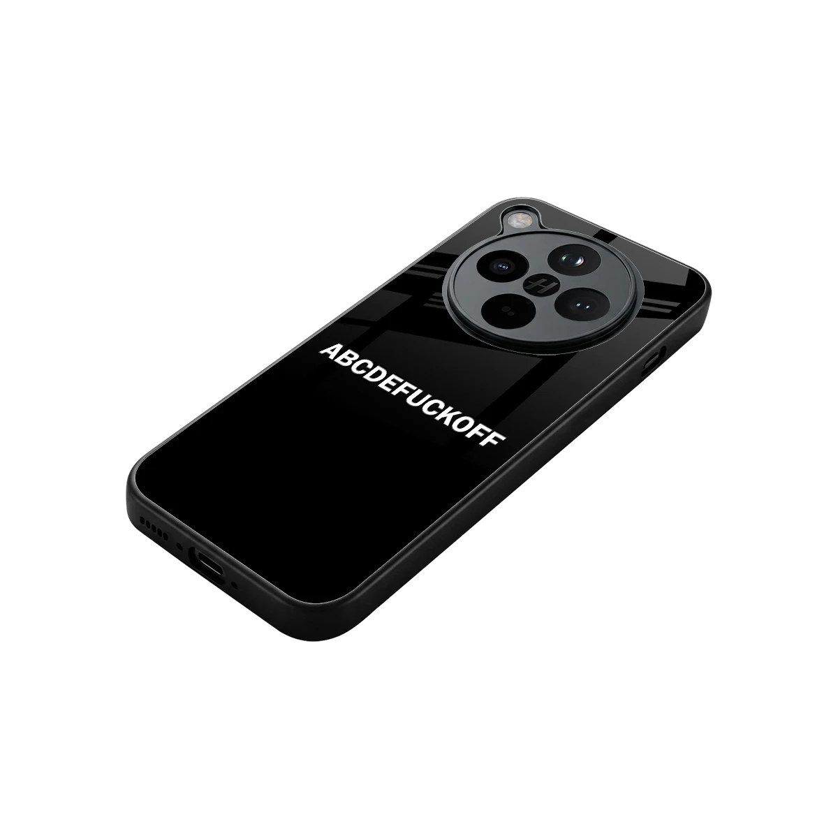 ABCDEFUCKOFF Black stylish phone case for oppo find x8 | glossy glass and slim fit