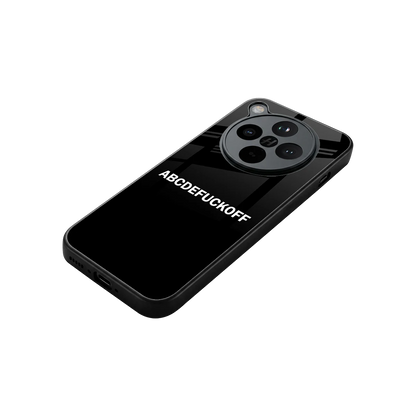ABCDEFUCKOFF Black stylish phone case for oppo find x8 | glossy glass and slim fit