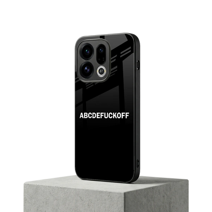 ABCDEFUCKOFF Black oppo find x9 mobile cover | shockproof glass phone case