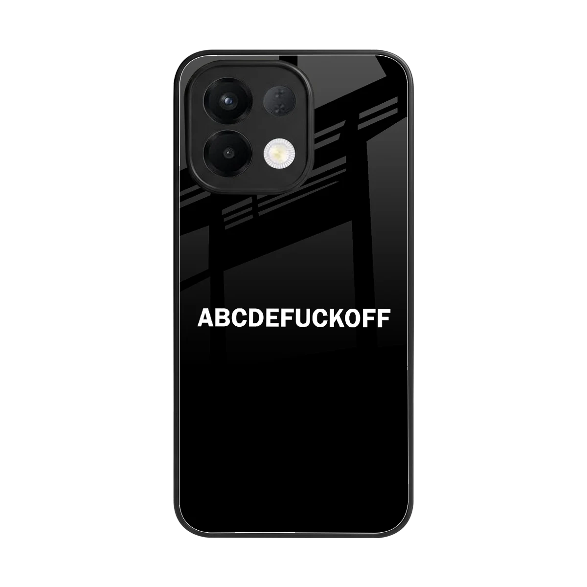 ABCDEFUCKOFF Black back phone cover | glass case for oppo k13 5g