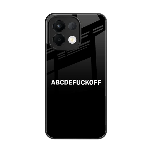 ABCDEFUCKOFF Black back phone cover | glass case for oppo k13 5g