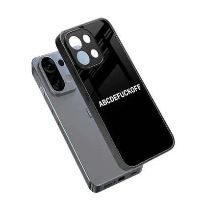 ABCDEFUCKOFF Black sleek oppo k13 5g cover with tempered glass back and TPU edges