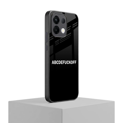 ABCDEFUCKOFF Black oppo k13 5g mobile cover | shockproof glass phone case