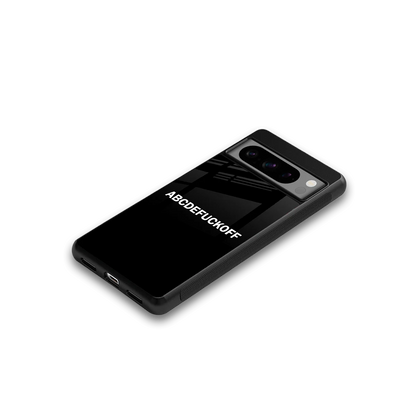 ABCDEFUCKOFF Black google pixel 8 pro mobile cover | shockproof glass phone case
