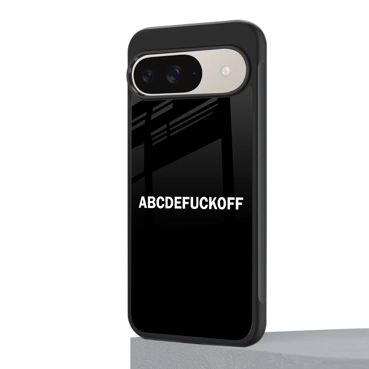 ABCDEFUCKOFF Black google pixel 9 mobile cover | shockproof glass phone case