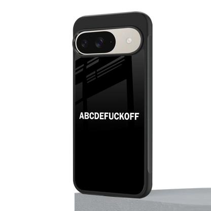 ABCDEFUCKOFF Black google pixel 9 mobile cover | shockproof glass phone case