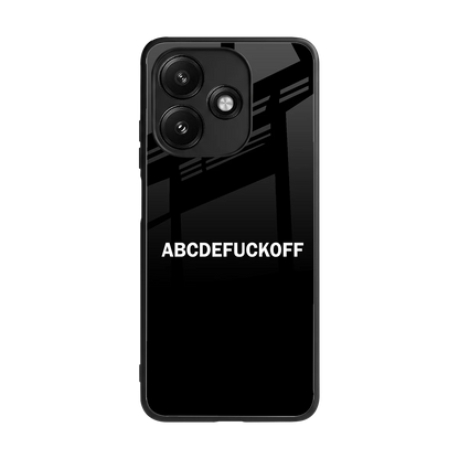 ABCDEFUCKOFF Black back phone cover | glass case for redmi 12 5g