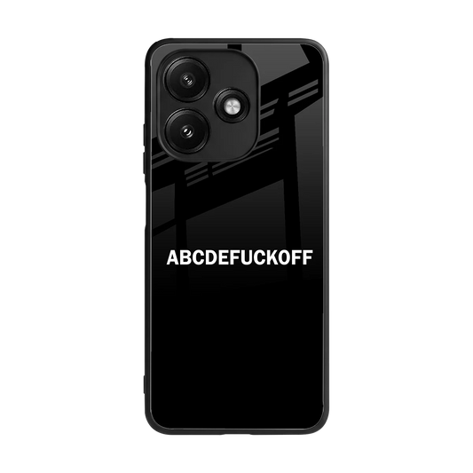 ABCDEFUCKOFF Black back phone cover | glass case for redmi 12 5g