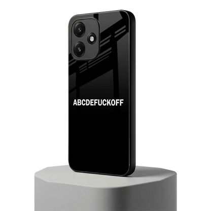 ABCDEFUCKOFF Black redmi 12 5g mobile cover | shockproof glass phone case