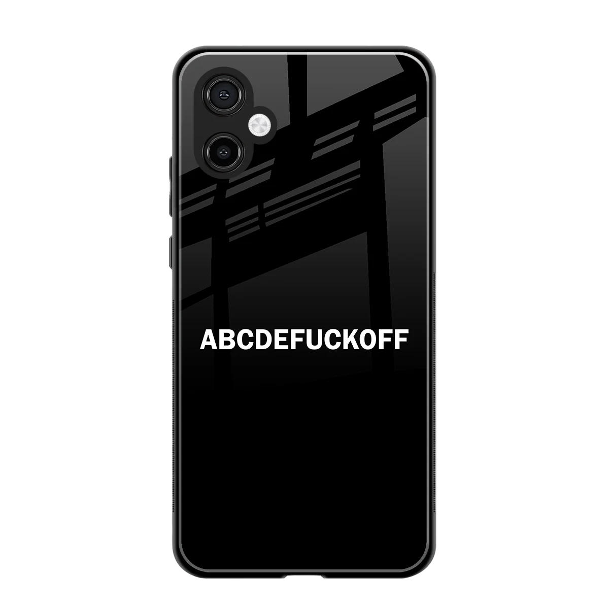 ABCDEFUCKOFF Black back phone cover | glass case for samsung galaxy a06 5g