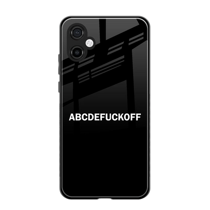 ABCDEFUCKOFF Black back phone cover | glass case for samsung galaxy a06 5g