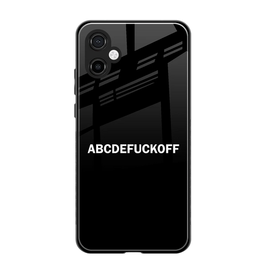 ABCDEFUCKOFF Black back phone cover | glass case for samsung galaxy a06 5g