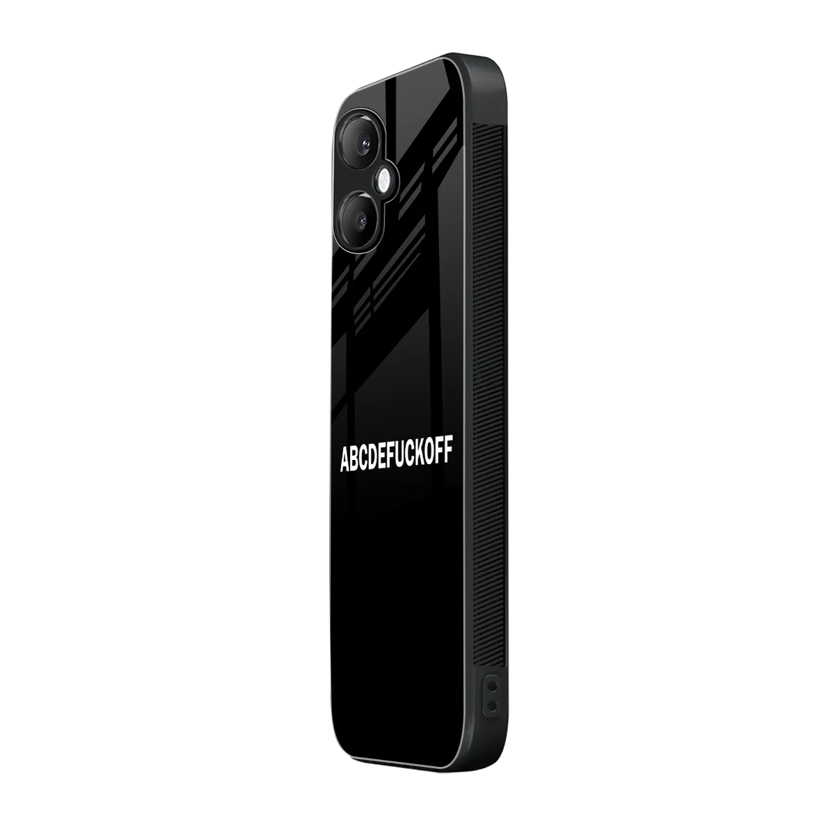 ABCDEFUCKOFF Black samsung galaxy a06 5g mobile cover | shockproof glass phone case