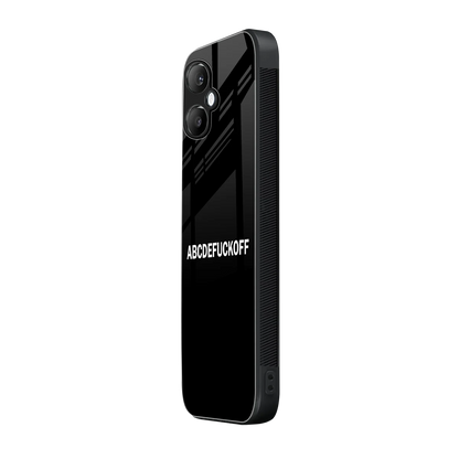 ABCDEFUCKOFF Black samsung galaxy a06 5g mobile cover | shockproof glass phone case