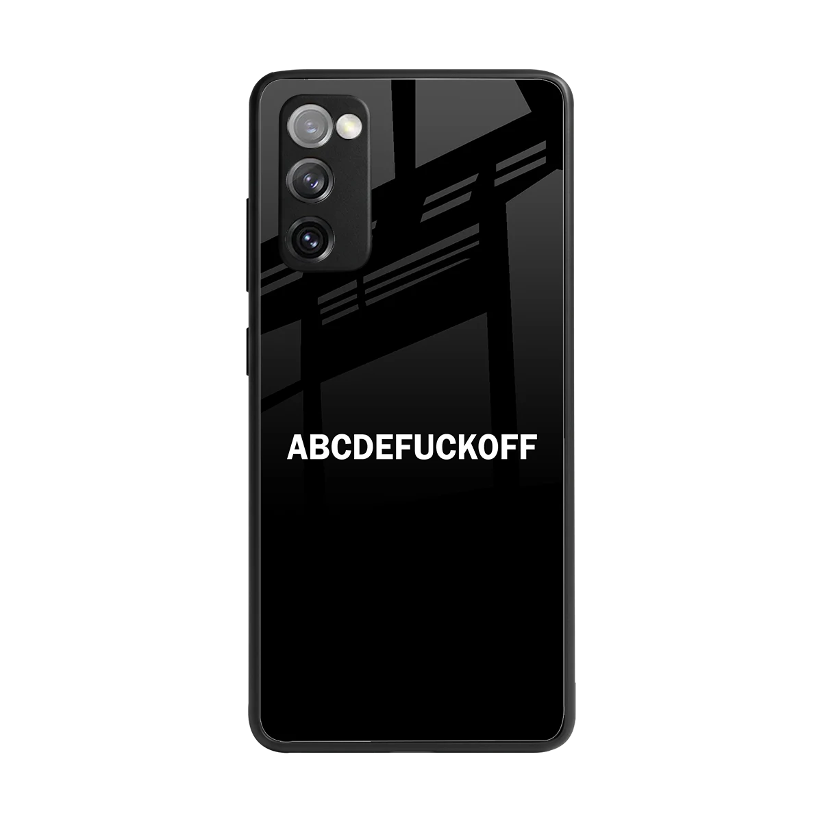 ABCDEFUCKOFF Black back phone cover | glass case for samsung galaxy s20 fe