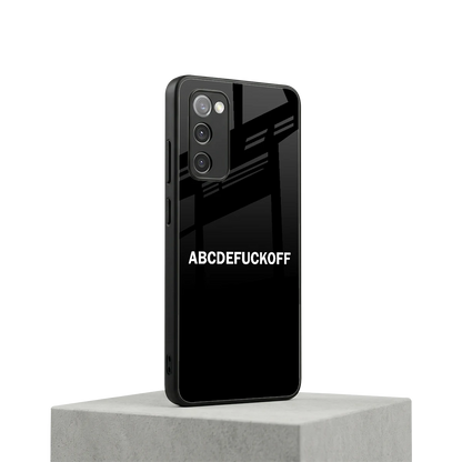 ABCDEFUCKOFF Black samsung galaxy s20 fe mobile cover | shockproof glass phone case